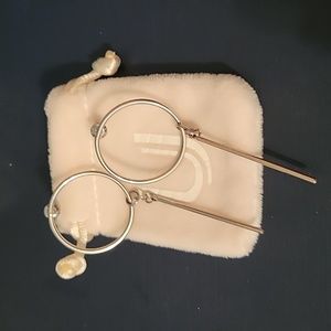 Uncommon James Silver Drop Hoop Earrings